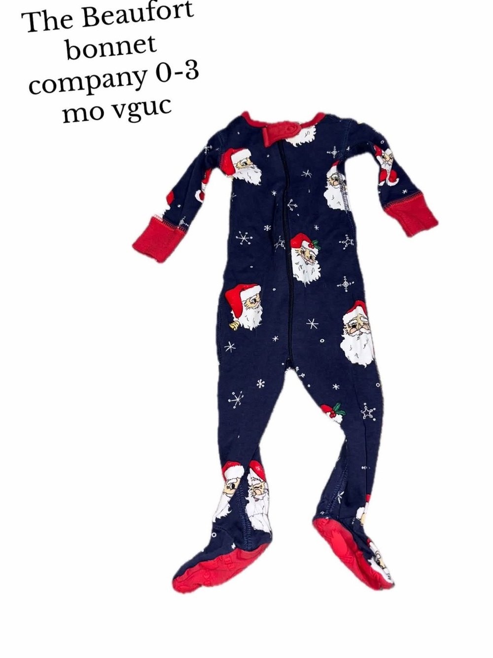 The Beaufort bonnet company 0-3 month gleeful Santa pajamas Tbbc